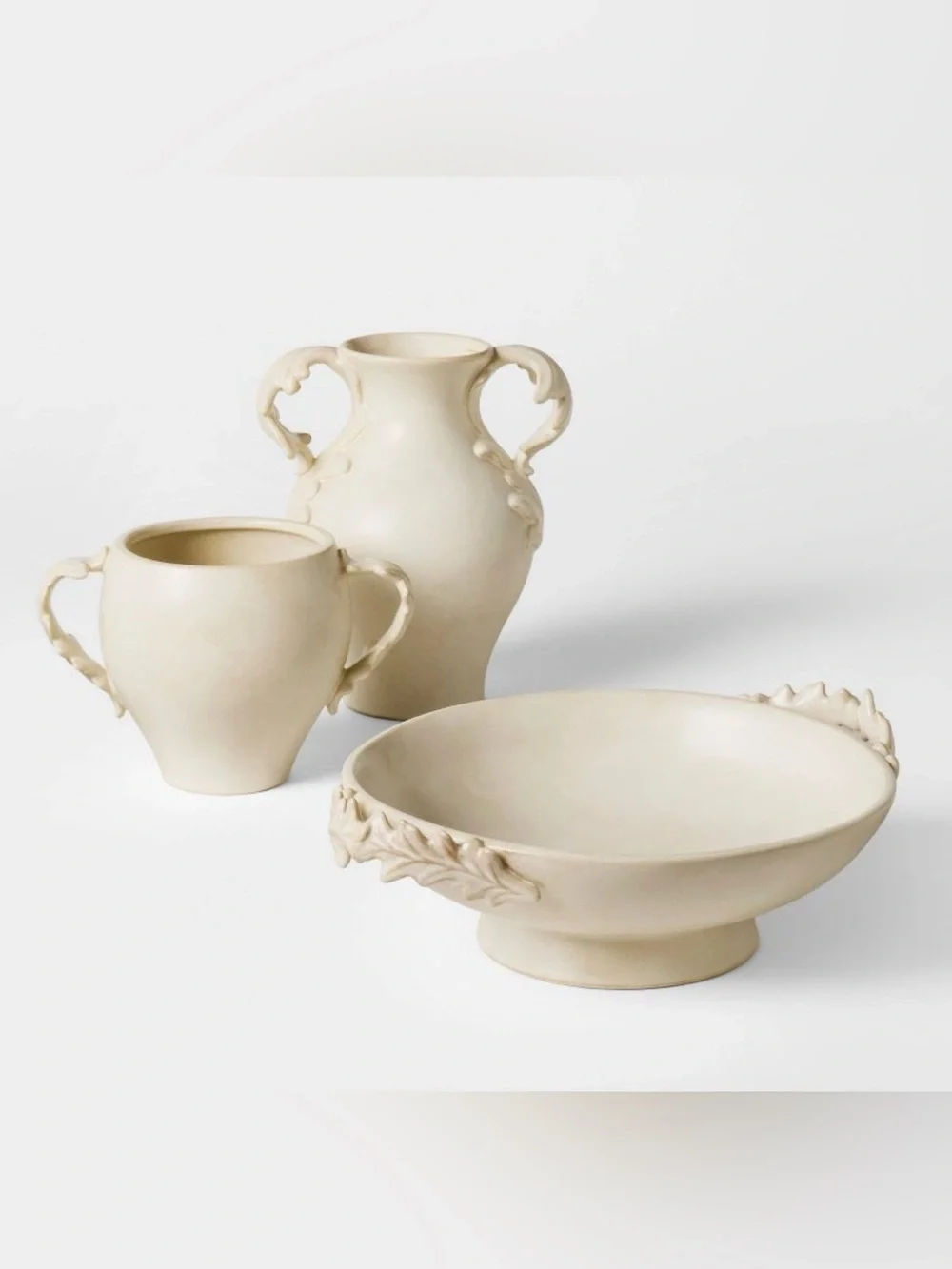 ✨ NEW STUDIO MCGEE short botanical handle ceramic vase